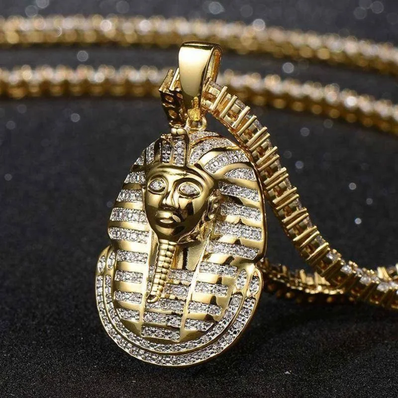 Iced Pharaoh Pendant in Gold