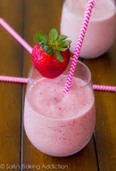 Resep Praktis (mudah) membuat minuman segar milkshake strawberry