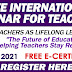 FREE INTERNATIONAL WEBINAR FOR TEACHERS (July 28, 2021) Register Here