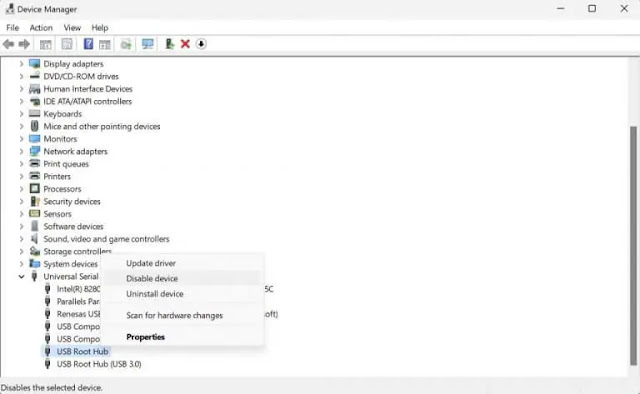 how to disable usb port in windows 10