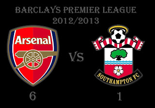 Arsenal vs Southampton Barclays Premier League Results