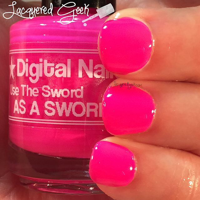 Digital Nails Use The Sword AS A SWORD nail polish swatch by Lacquered Geek