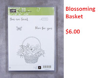 Retired Stampin' Up! Stamp set for sale = Blossoming Basket