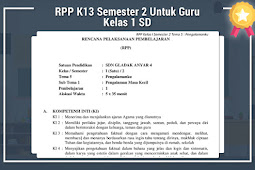 Rpp K13 Semester 2 Untuk Guru Kelas 1 Sd