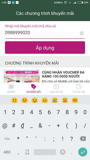 Nhập mã khuyến mãi MoMo để nhận quà tặng 100k