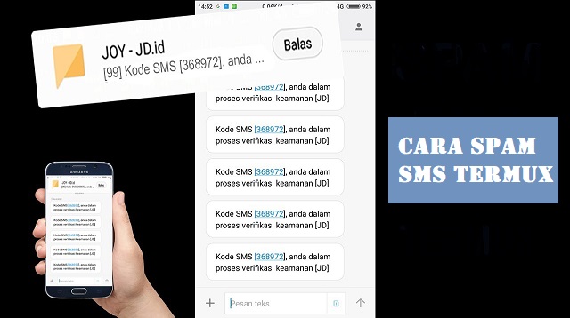 Cara Spam SMS Termux