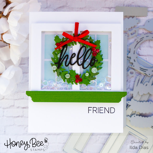  Honey Bee Stamps Deerly Loved Release | Hello Friend 3D Window Shaker Card  by ilovedoingallthingscrafty.com