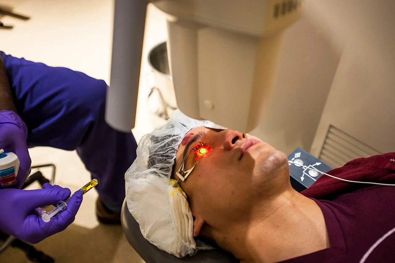 FDA has approved corneal collagen crosslinking for keratoconus in April 2016. this approval only covers the crosslinking products developed by Avedro, which include Photrexa Viscous and Photrexa (riboflavin ophthalmic solution) and KXL System (UVA light source). (Photo: Reese Brown/DoD)