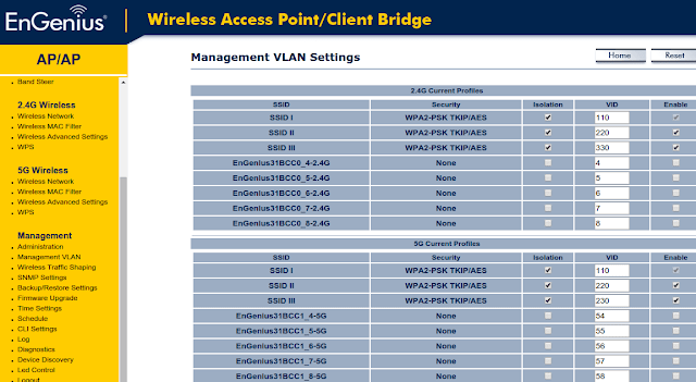  Salah satu kelebihan Access Point EnGenius EAP Setting Multiple SSID & VLAN di EnGenius EAP600