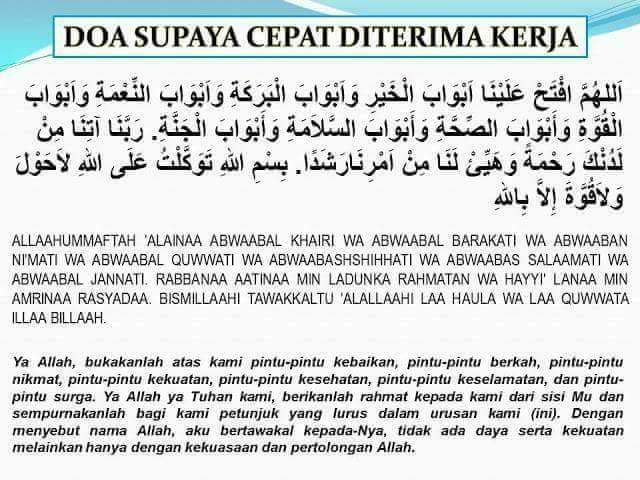 3 Doa Amalan Supaya Cepat Dapat Kerja