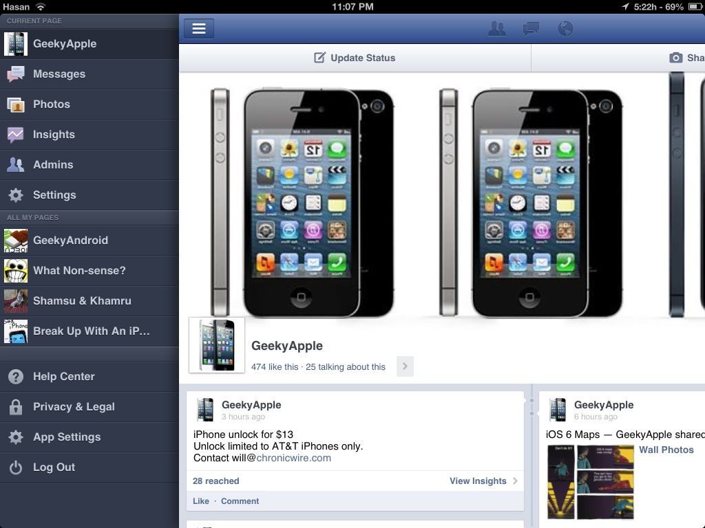 Facebook Pages Manager App For iPad Gets Updated With Landscape Mode ...
