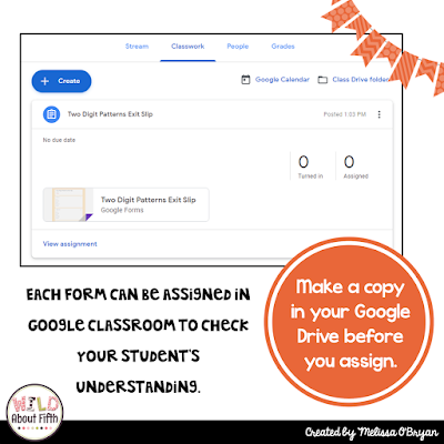 math long division formative assessments distance learning