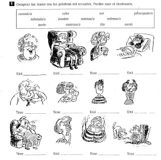 Ejercicios de español elemental/Basic spanish exercises/Estados