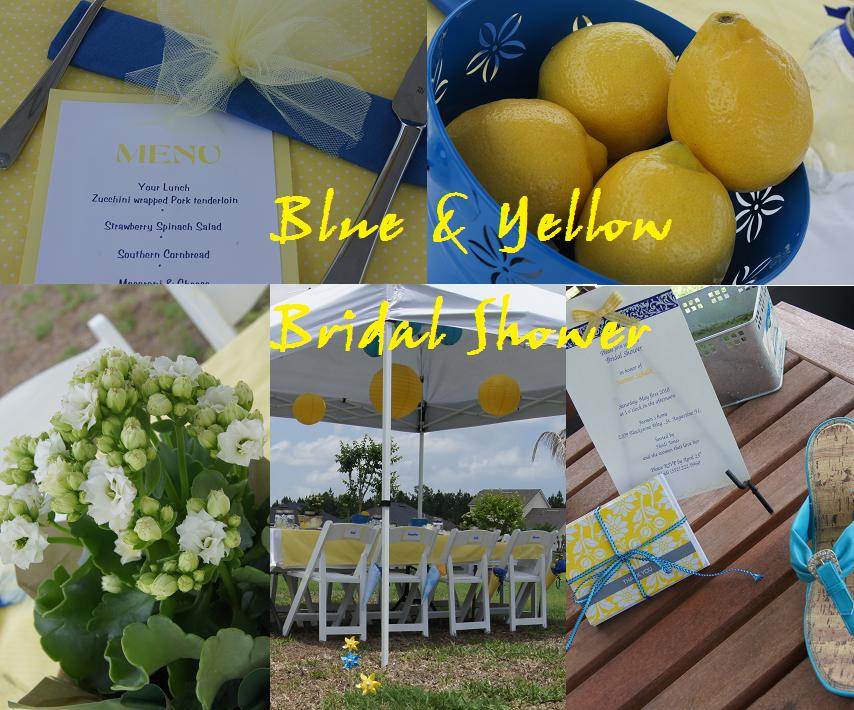 Welcome to my yellow and blue inspired Bridal shower I hosted for my best