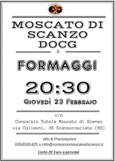 Moscato & Formaggi 23 febbraio Scanzorosciate (BG)