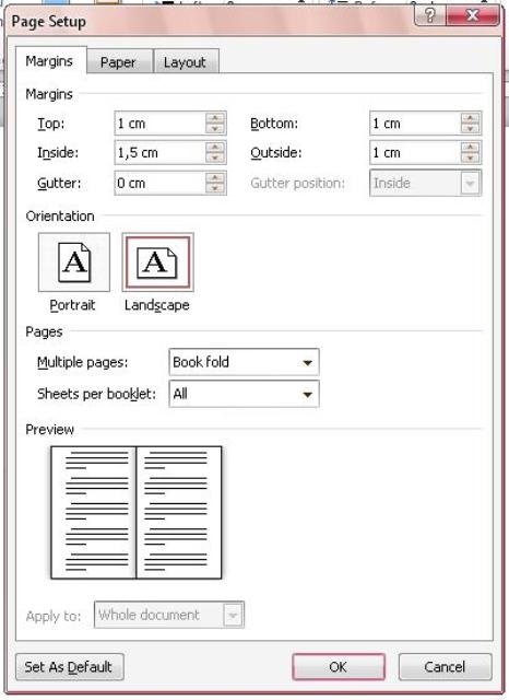 Cara layout model buku (buklet) pake office 2010
