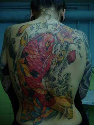 Amazing Art of Back Piece Japanese Tattoo Ideas With Koi Fish Tattoo Designs 
