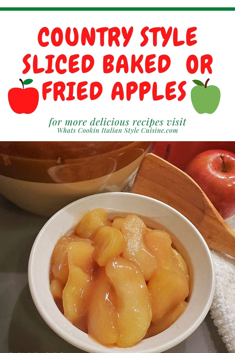 this is a pin for later recipe for sliced baked apples copycat recipe from Cracker Barrel