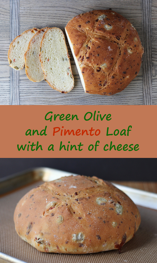 Green olive and pimento loaf with a hint of cheese