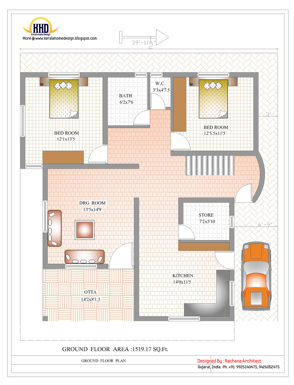  Duplex  House  Plan  and Elevation 2878 Sq  Ft  Indian  