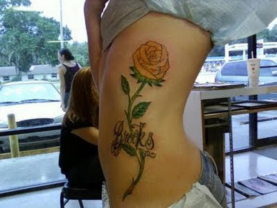 Original Yellow Rose Tattoo Posted by Art Style and Design at 154 PM
