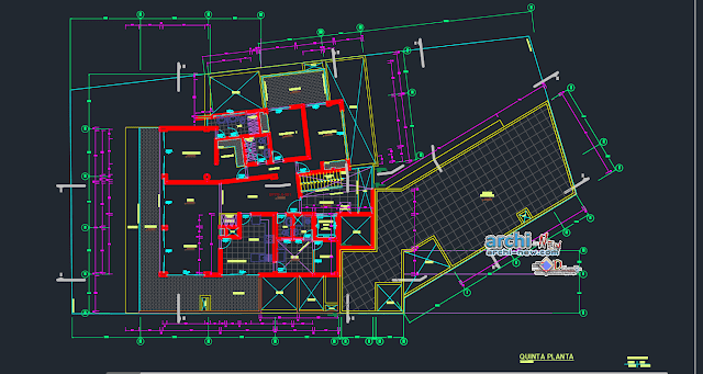 Residential social housing in AutoCAD 