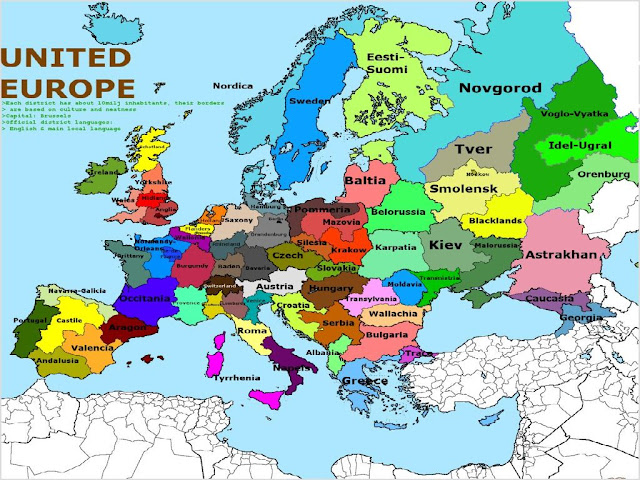 Europe Map Regions 