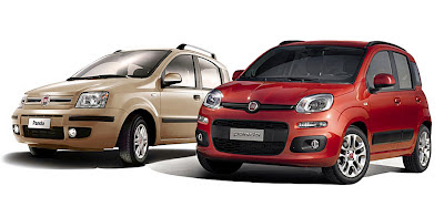 Fiat Panda 2003 a confronto con la nuova Fiat Panda 2012