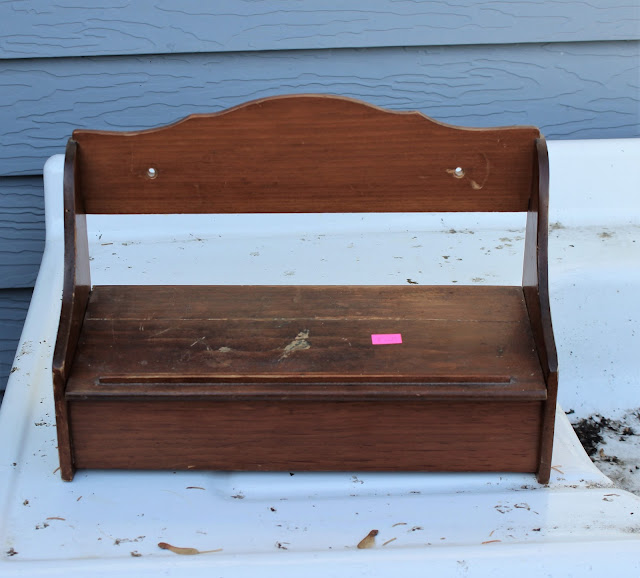 Thrift Shop Spice Rack Repurposed As Christmas Decor Shelf