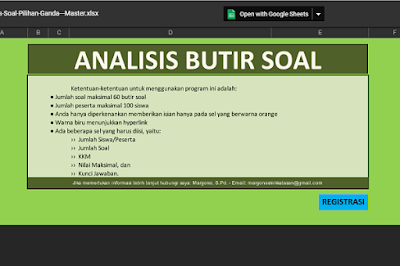 Aplikasi Analisis Koreksi Soal Pilihan Ganda Hasil Ulangan Harian,UTS,dan UAS