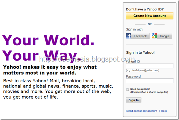Cara Membuat Email Yahoo Cara Membuat Email Yahoo