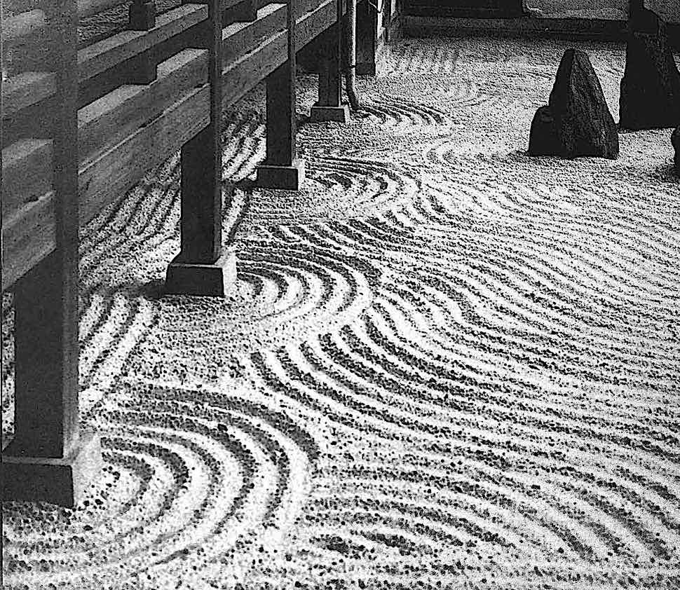 a photograph of a 1968 sand garden