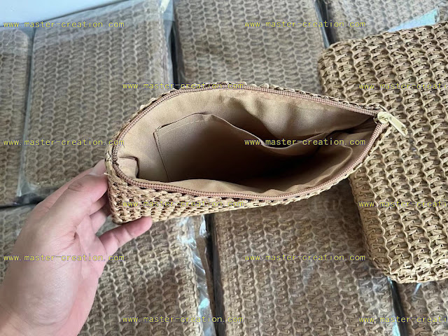 Paper knitted handbag