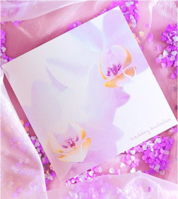 orchid wedding invitations Look for a professional graphic designer who is