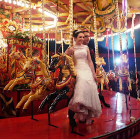 Carters Steam Fair Wedding - Bride and Groom