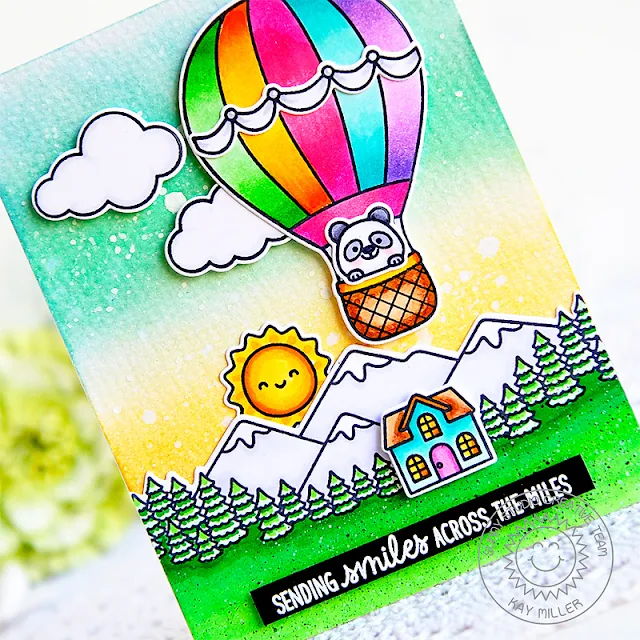 Sunny Studio Stamps: Balloon Rides Country Scenes Everyday Cards by Kay Miller
