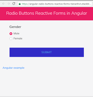 Radio Buttons Reactive Forms with Angular 7|8|9