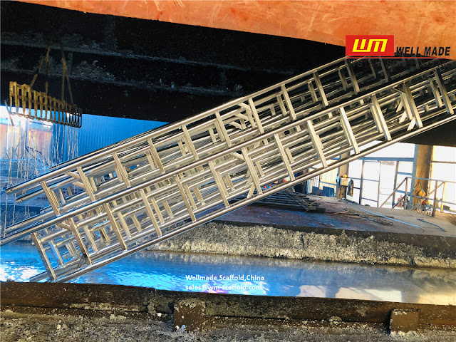 steel scaffolding ladder in hot dip galvanizing heavy duty steel ladder for layher allround scaffolding system