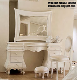 unique white dressing table for luxury interior bedroom