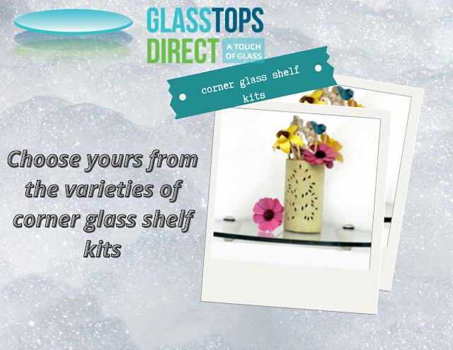 corner glass shelf kits