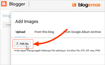 Cara Upload Gambar ke Hosting Blogger