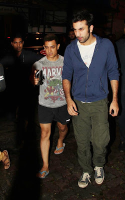 Amir Khan, Ranbir & Kiran snapped at the event gallery