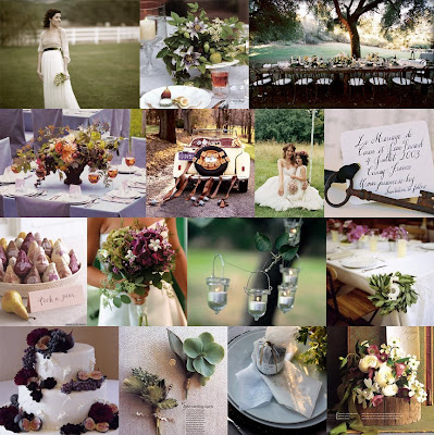 This struck me as a rustic and serene wedding theme perfect for 