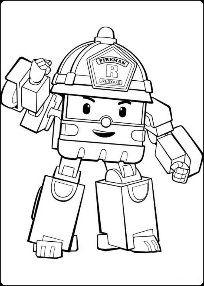 Gambar Robot Robocar Poli Untuk Mewarnai