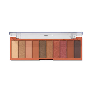 E.L.F Perfect 10 Eyeshadow Palette open displaying colors, on a white background.