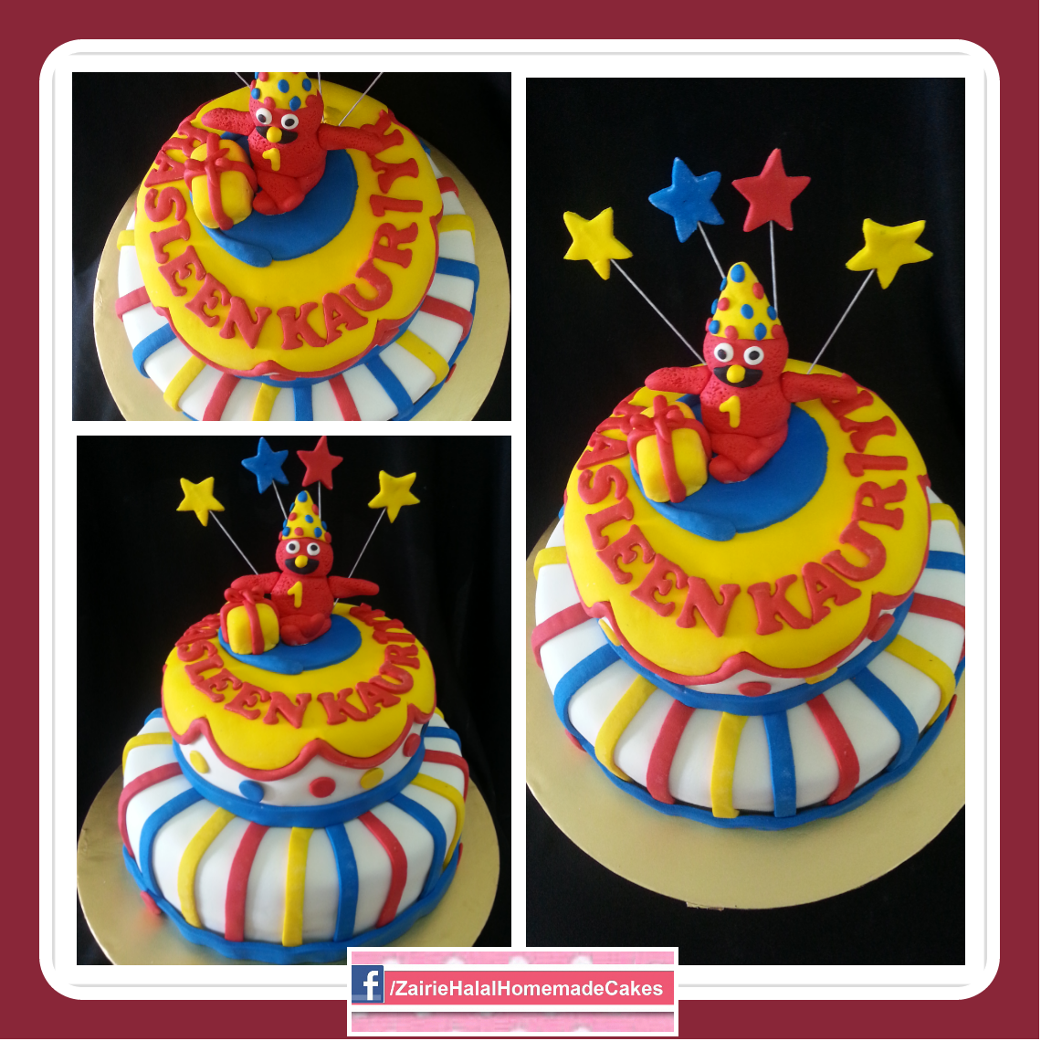 2 Tiers 3D Elmo Cake