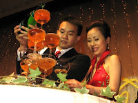 champagne pouring ceremony