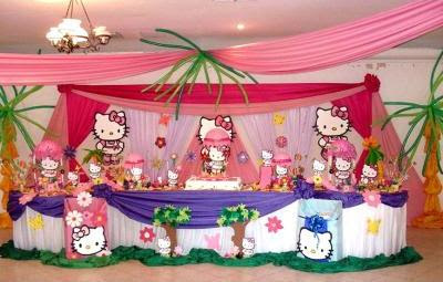 DECORACIÓN CON HELLO KITTY by decoracionesparafiestasinfantiles.blogspot.com/