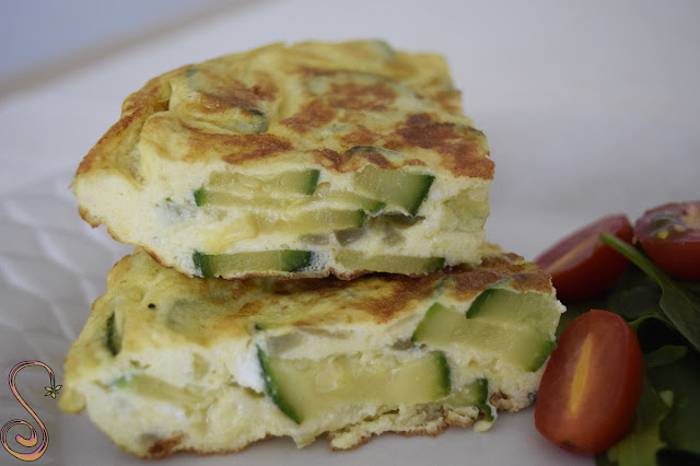 Tortilla de zucchini y queso