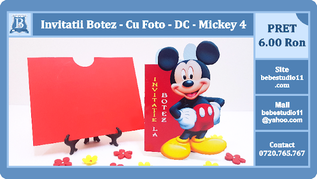 invitatii botez mickey mouse